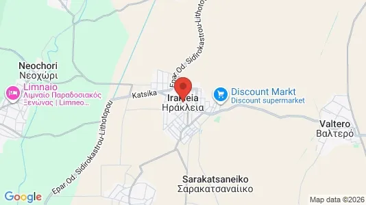Ladenlokale zur Miete i Irakleia – Foto von Google Street View