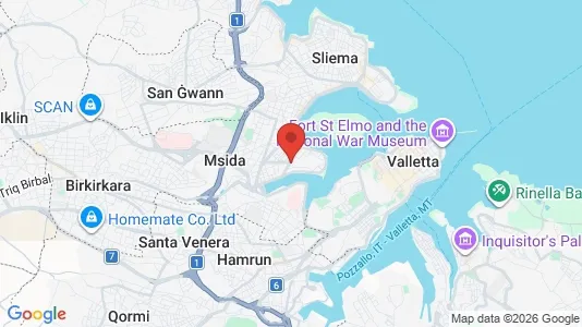 Kontorer til leie i Ta' Xbiex - kort over placeringen