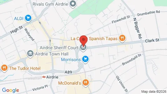 Lokaler til leje i Airdrie - Lanarkshire - Foto fra Google Street View