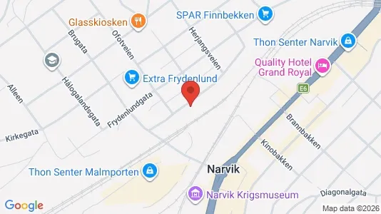 Housing properties for sale i Narvik - kort over placeringen
