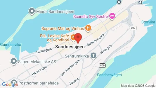 Lokaler til salgs i Alstahaug - kort over placeringen