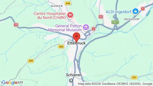 Ladenlokale zur Miete i Ettelbrück – Foto von Google Street View