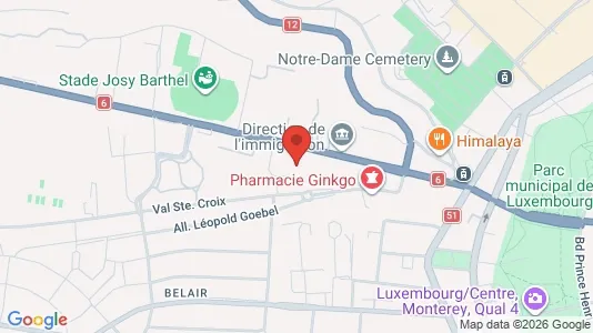 Commercial properties for sale i Luxembourg - kort over placeringen