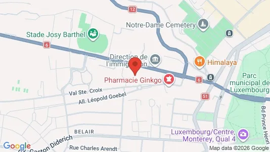 Propiedades comerciales En venta i Luxemburgo - kort over placeringen