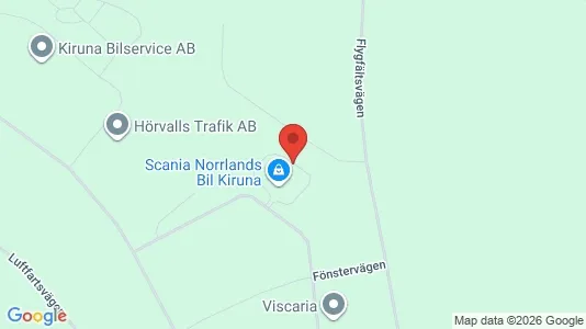 Commercial properties for rent i Kiruna - kort over placeringen
