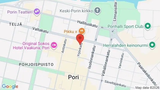 Commercial properties for sale i Pori - kort over placeringen