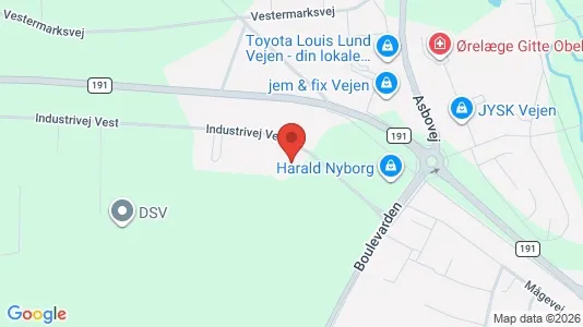 Lagerlokaler för uthyrning i Vejen – Foto från Google Street View