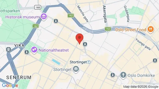 Kontorer til leie i Oslo Sentrum - kort over placeringen