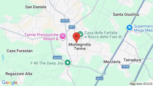 Ladenlokale zum Kauf i Montegrotto Terme - kort over placeringen