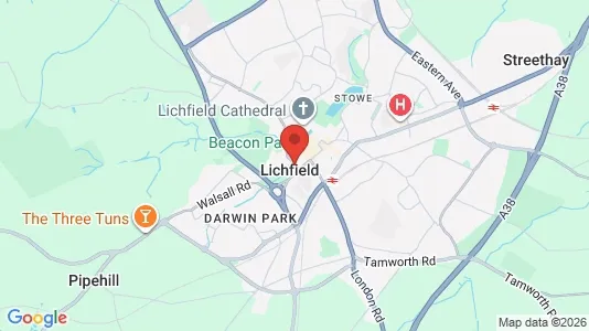 Kaupat Vuokrattavana i Lichfield - Staffordshire - Kuva Google Street Viewstä
