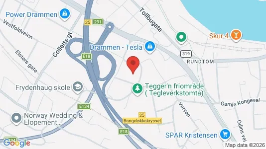 Kontorlokaler til leje i Drammen - Foto fra Google Street View