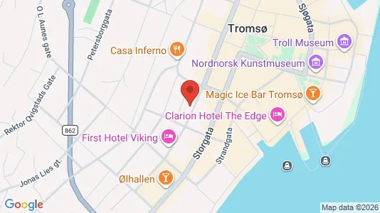 Toimistotilat Vuokrattavana i Tromsø - Kuva Google Street Viewstä