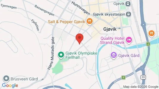 Kontorlokaler til leje i Gjøvik - Foto fra Google Street View