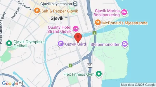 Kontorlokaler til leje i Gjøvik - Foto fra Google Street View