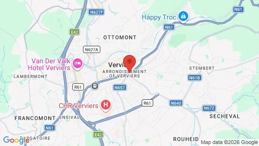 Kontorer til leie i Verviers – Bilde fra Google Street View