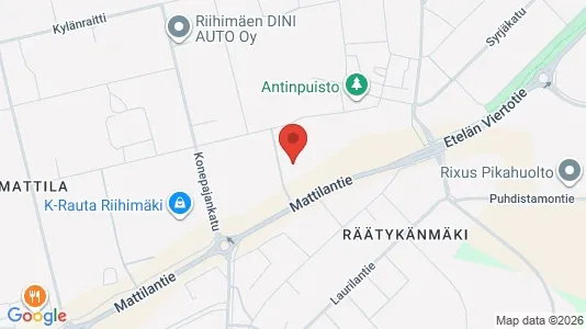 Industrial properties for rent i Riihimäki - kort over placeringen