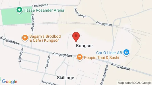 Værkstedslokaler til leje i Kungsör - Foto fra Google Street View