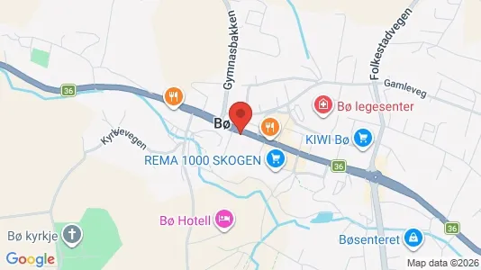Kontorlokaler til leje i Bø - Foto fra Google Street View