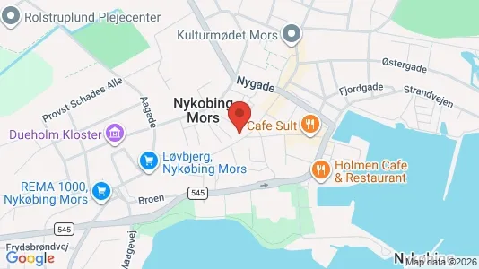 Lokaler til salgs i Nykøbing Mors - kort over placeringen