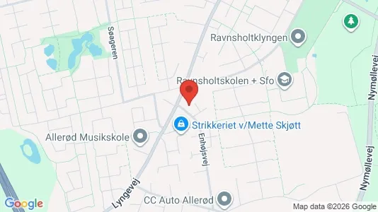 Gewerbeflächen zur Miete i Allerød - kort over placeringen