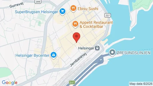 Lokaler til leje i Helsingør - kort over placeringen