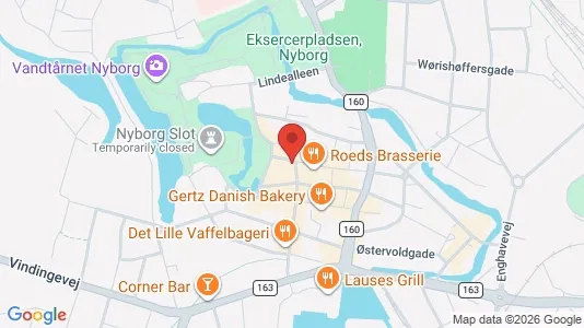 Liikekiinteistöt Vuokrattavana i Nyborg - kort over placeringen