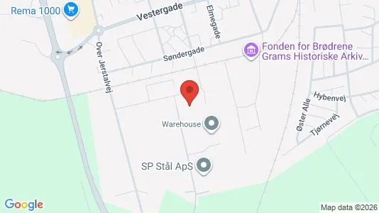 Commercial properties for rent i Vojens - kort over placeringen