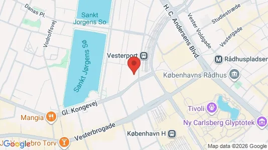 Commercial properties for rent i Vesterbro - kort over placeringen