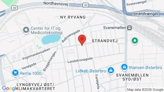 Commercial properties for rent i Østerbro - kort over placeringen