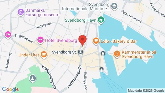 Lokaler til leie i Svendborg - kort over placeringen