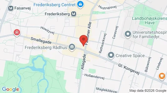 Commercial properties for rent i Frederiksberg - kort over placeringen