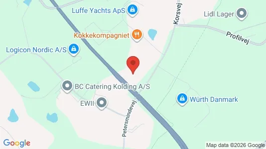 Gewerbeflächen zur Miete i Kolding - kort over placeringen