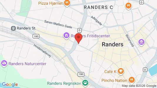 Liikekiinteistöt Vuokrattavana i Randers C - kort over placeringen