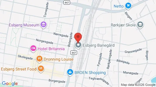 Propiedades comerciales En alquiler i Esbjerg - kort over placeringen