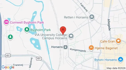 Lokaler til leie i Horsens - kort over placeringen
