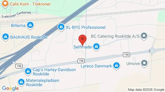 Commercial properties for rent i Roskilde - kort over placeringen