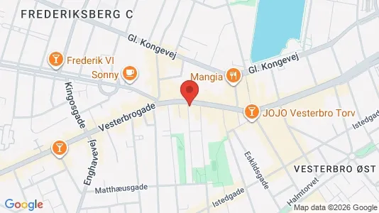 Commercial properties for rent i Vesterbro - kort over placeringen