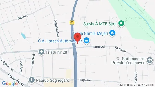 Lokaler til leie i Odense NV - kort over placeringen