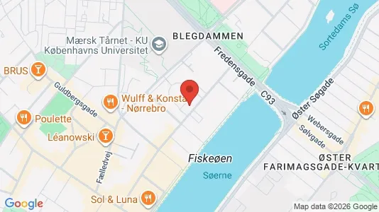 Commercial properties for rent i Nørrebro - kort over placeringen