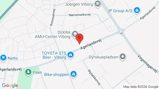Commercial properties for rent i Viborg - kort over placeringen