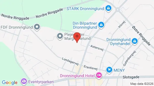 Lokaler til leie i Dronninglund - kort over placeringen