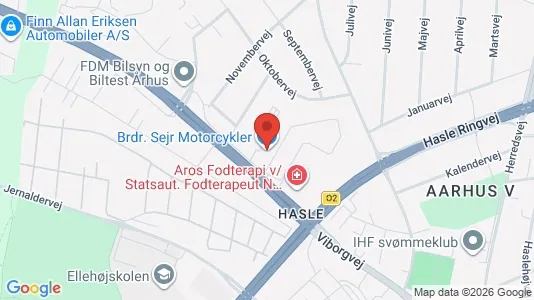 Bedrijfsruimtes te huur i Aarhus V - kort over placeringen