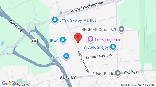 Commercial properties for rent i Aarhus N - kort over placeringen