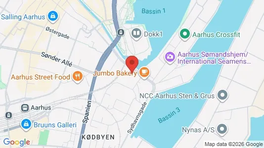 Lokaler til leje i Aarhus C - kort over placeringen