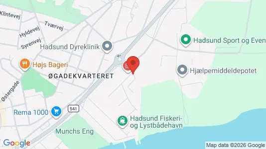 Lokaler til leie i Hadsund - kort over placeringen