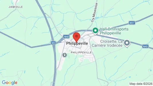 Ladenlokale zur Miete i Philippeville – Foto von Google Street View