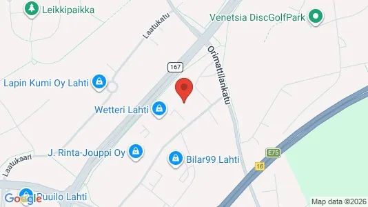 Kontorlokaler til leje i Lahti - kort over placeringen