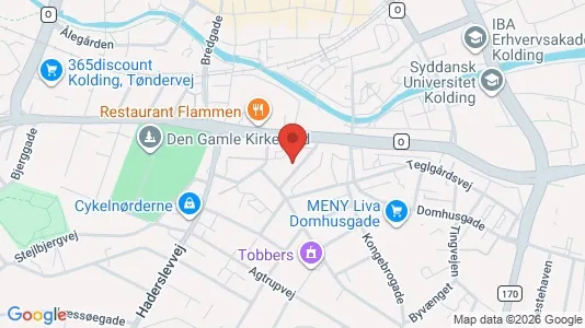 Kantorruimte te huur i Kolding - kort over placeringen