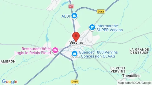 Bedrijfsruimtes te huur i Vervins - Foto uit Google Street View