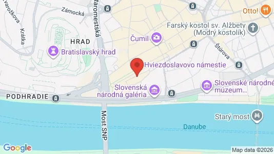 Office spaces for rent i Bratislava Staré Mesto - kort over placeringen